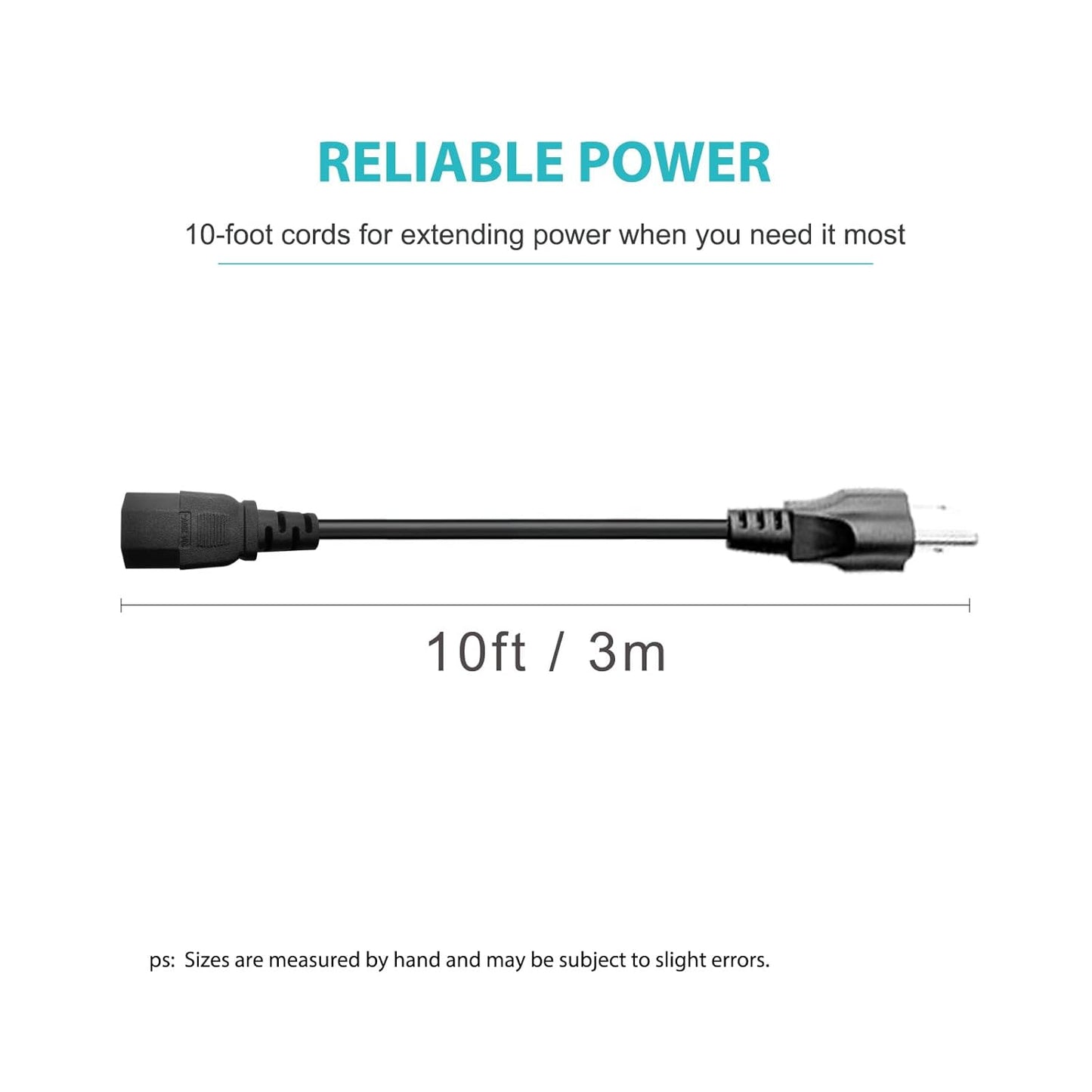 Love your yy 10Ft 3 E35 E55 F63 F80,Goplus, Prong AC Power Cord TV Universal Treadmills Cable for Computer Monitor