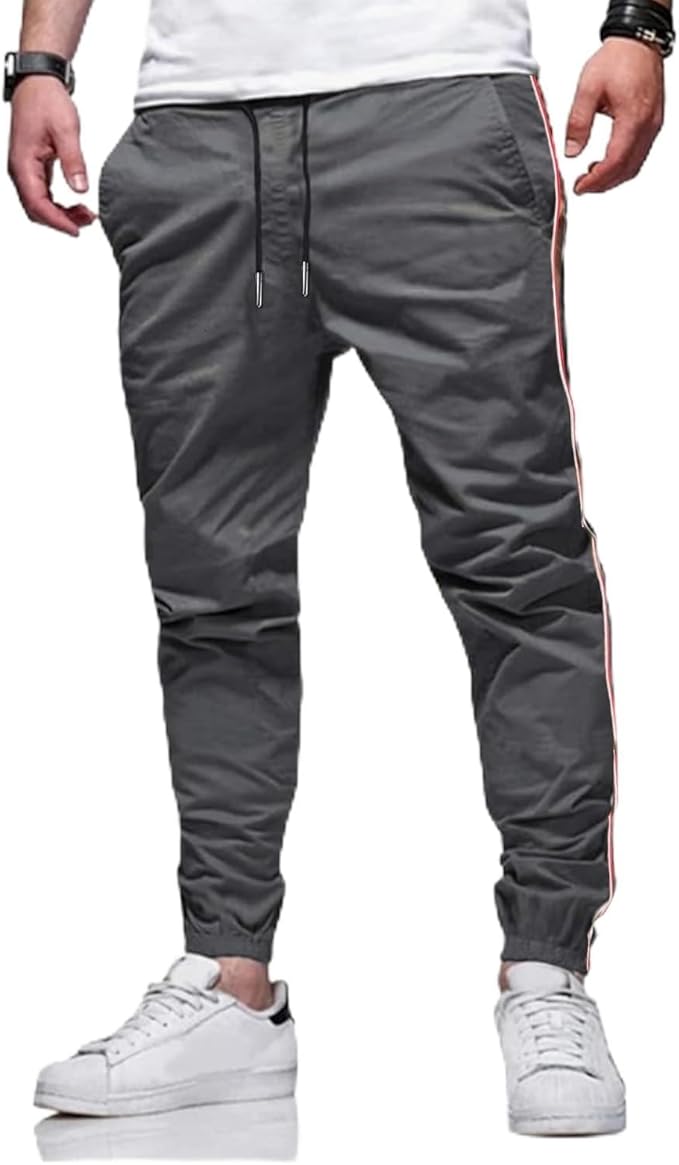 Men Joggers Chino Cargo Pants Hiking Outdoor Recreation Pants Twill Fitness Track Jogging Pants Casual Cotton Pants