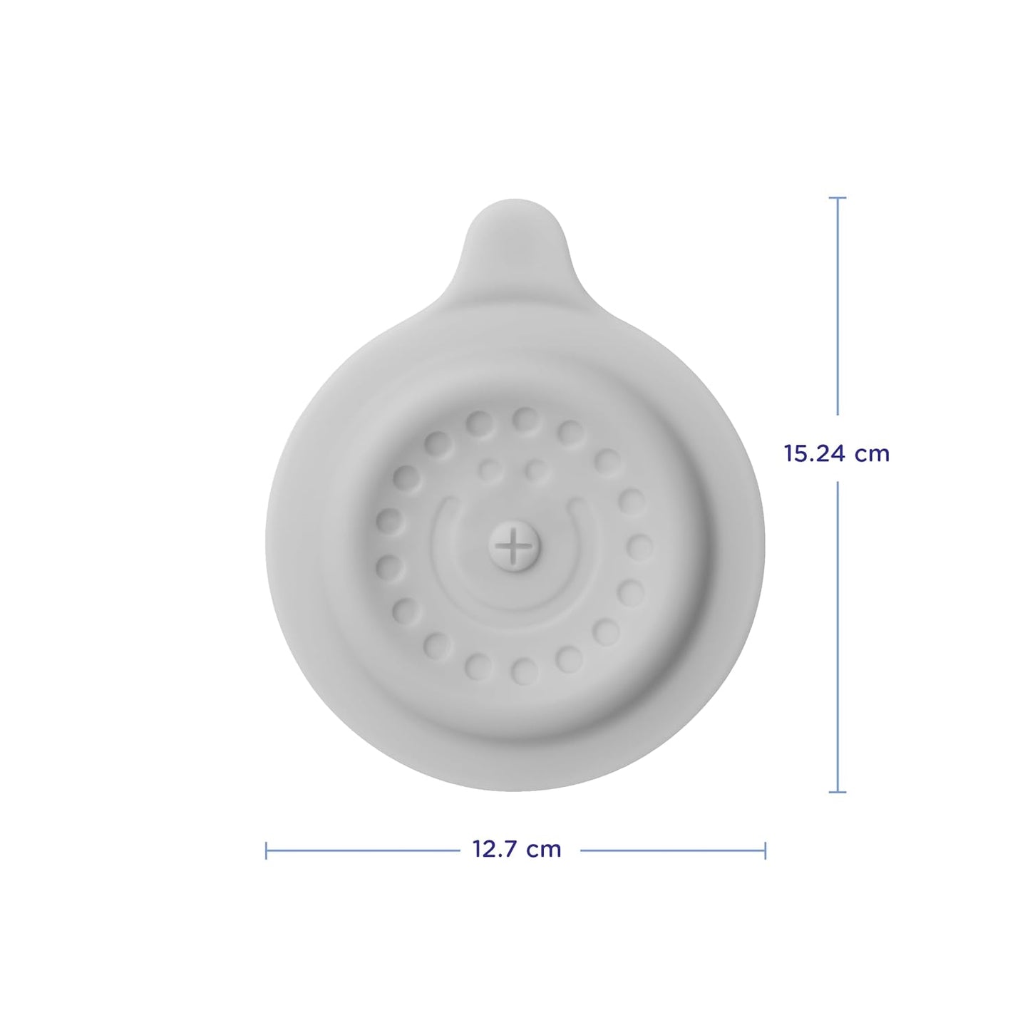 Ubbi Bathtub Drain Cover - Silicone Suction Stopper for Baby Bath Time | Gray Color