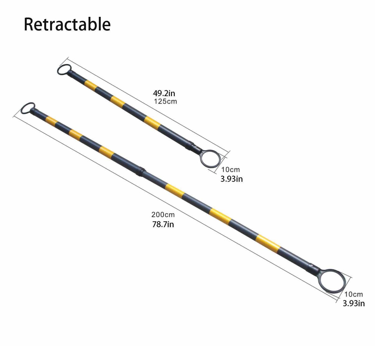 Retractable Cone Pole Expandable Traffic Cone Pole Retractable Barricade with Reflective Tape, Suitable for Use in Road Construction Parking Lots (Color : Style 1, Size : 20pcs) (Style 5 5pcs)