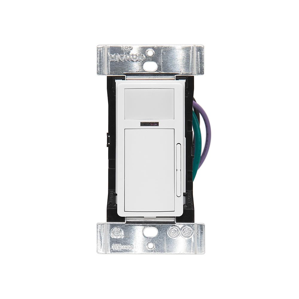 Leviton Multi-Tech Smart Occupancy Sensor Dimmer, 24VDC, 0-10V Dimming, Configurable with The Smart Sensor App, ODDMT-MDW, White