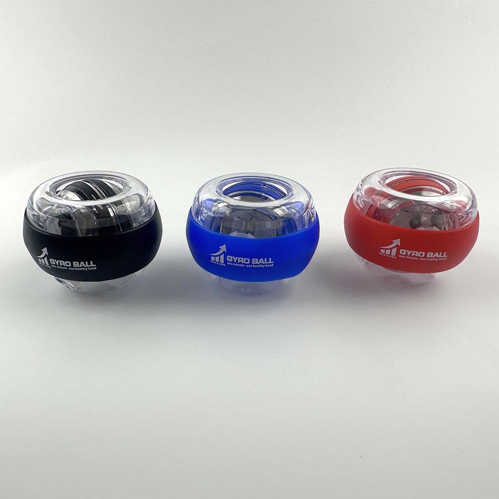 Power Ball Auto Start Wrist Strengthener – Gyroscopic Forearm Exerciser for Grip Strength, Arm & Hand Training – Ideal for Athletes, Rehab & Daily Fitness. Red