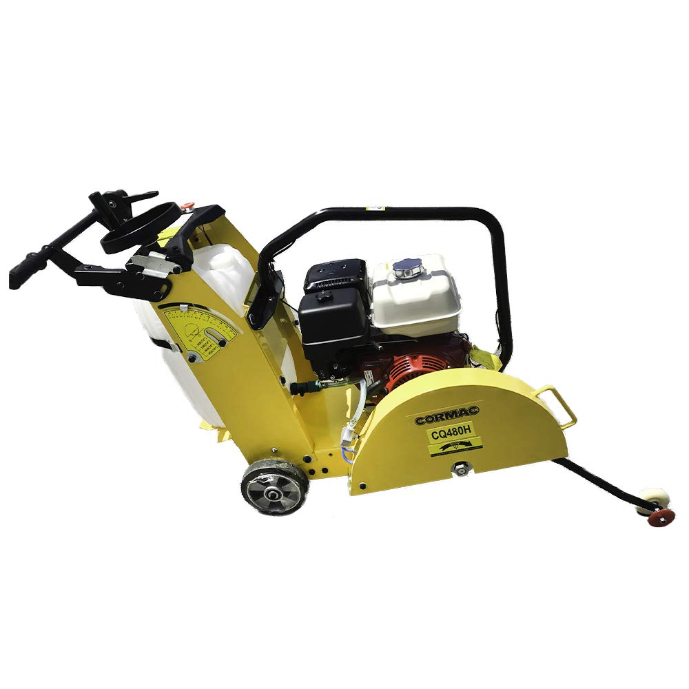 CORMAC CQ480H walk behind concrete floor saw max 20" blade gasoline engine GX390 and water tank INCLUDES 1 x 20" concrete blade