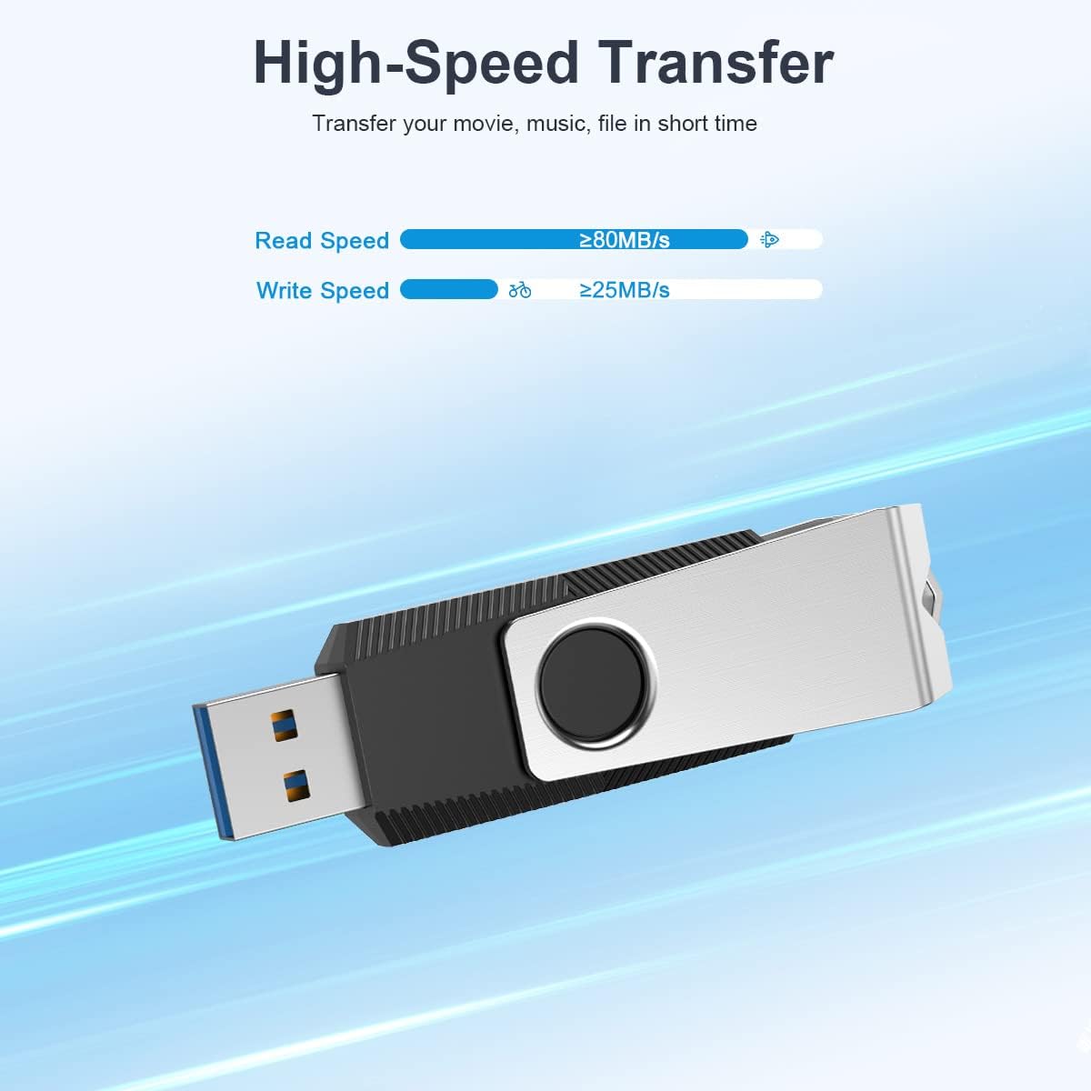 Aiibe 16GB 3.0 16GB USB Flash Drive Thumb Drive USB Memory Stick PenDrive - Black