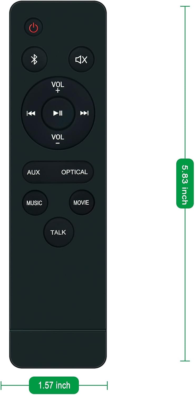 ECONTROLLY 100015716 100015716 36" 2.1 Replace Sound Bar Remote Control Compatible with Onn Channel Soundbar Speaker
