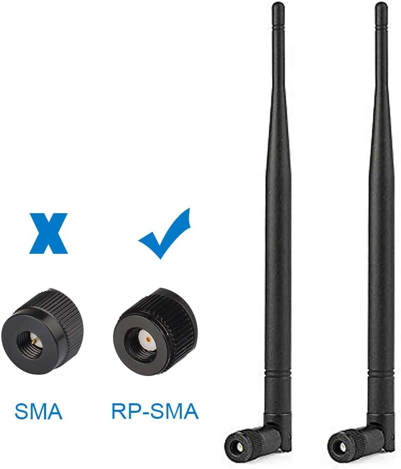BINGFU 4G 5dBi (2-Pack) LTE RP-SMA Antenna for Trail Camera - for Cellular Game Camera, Wildlife Hunting & Outdoor