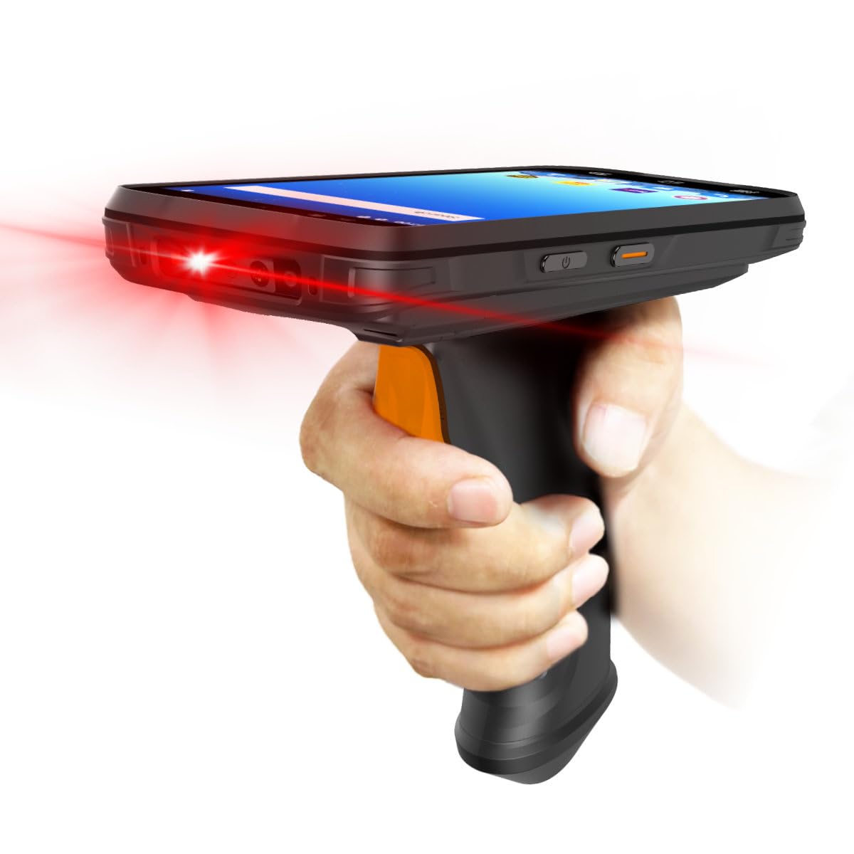 RAYOUNGTEK Android Barcode Scanner with Pistol Grip, Equipped with SE4710 Scanner Engine, Handheld Android 12 PDA 4+64GB, 6.0 Full Screen 4G Wi-Fi 1D 2D Data Terminal Mobile Computer Inventory Scanner