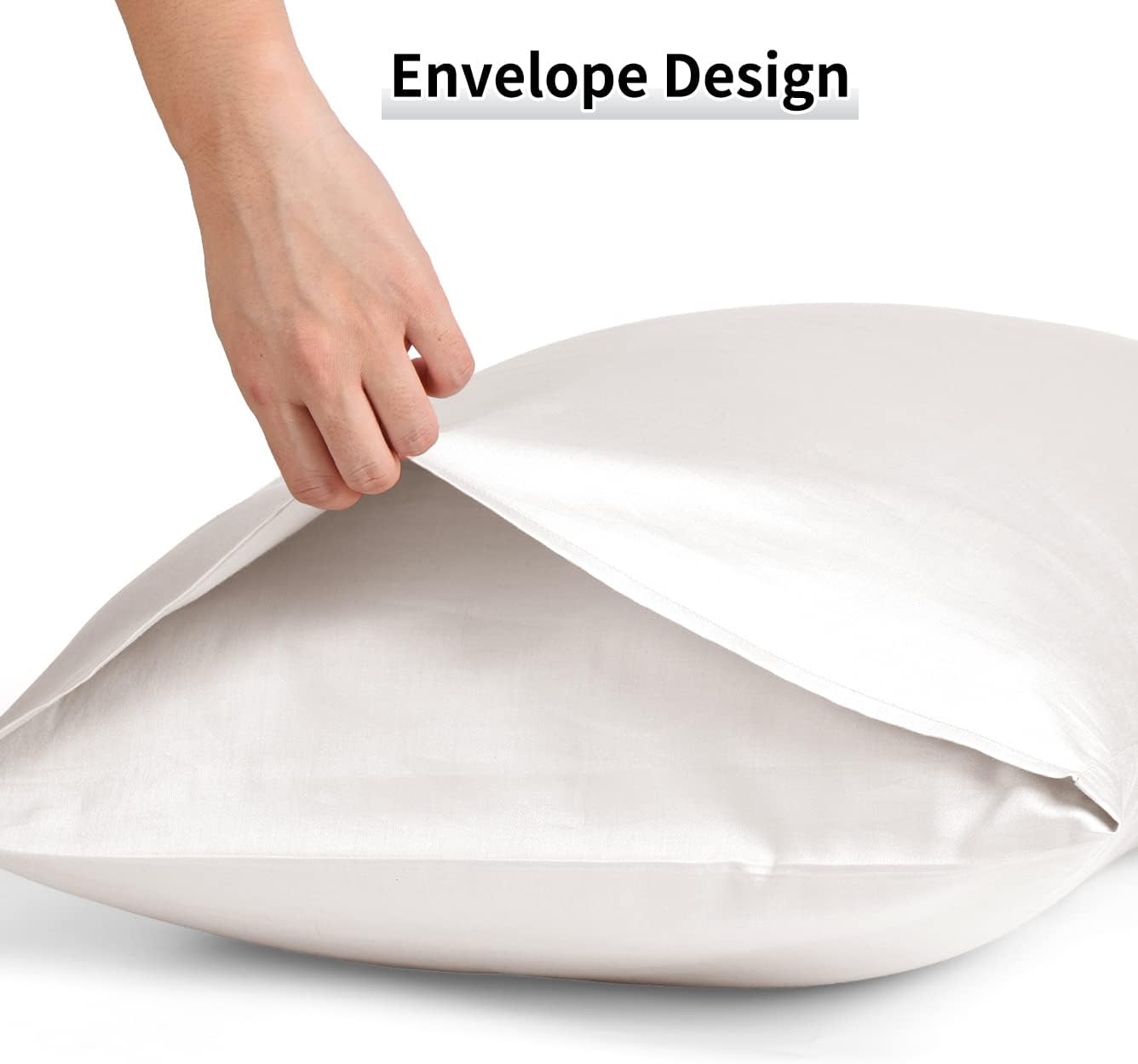 Warmstar King Size Cotton Pillow Cases - Set of 2, 600 Thread Count, Soft & Breathable, White 20x36 Inches