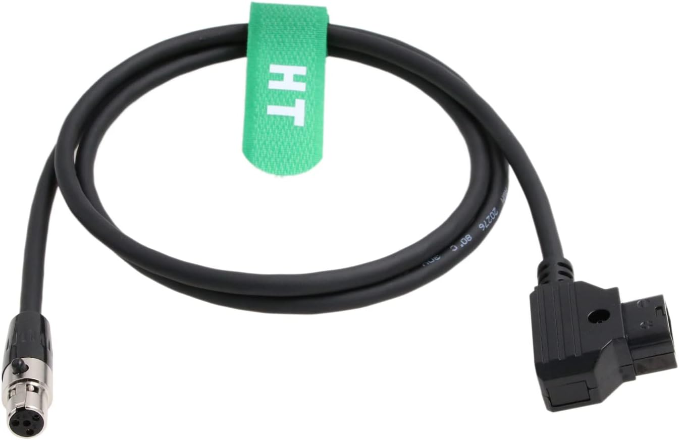 HangTon 4 055 056 058 F-10A F-7H 074 (1m) D-tap Power Cable Mini XLR Pin for Alphatron EVF Viewfinder TVLogic VFM LVM
