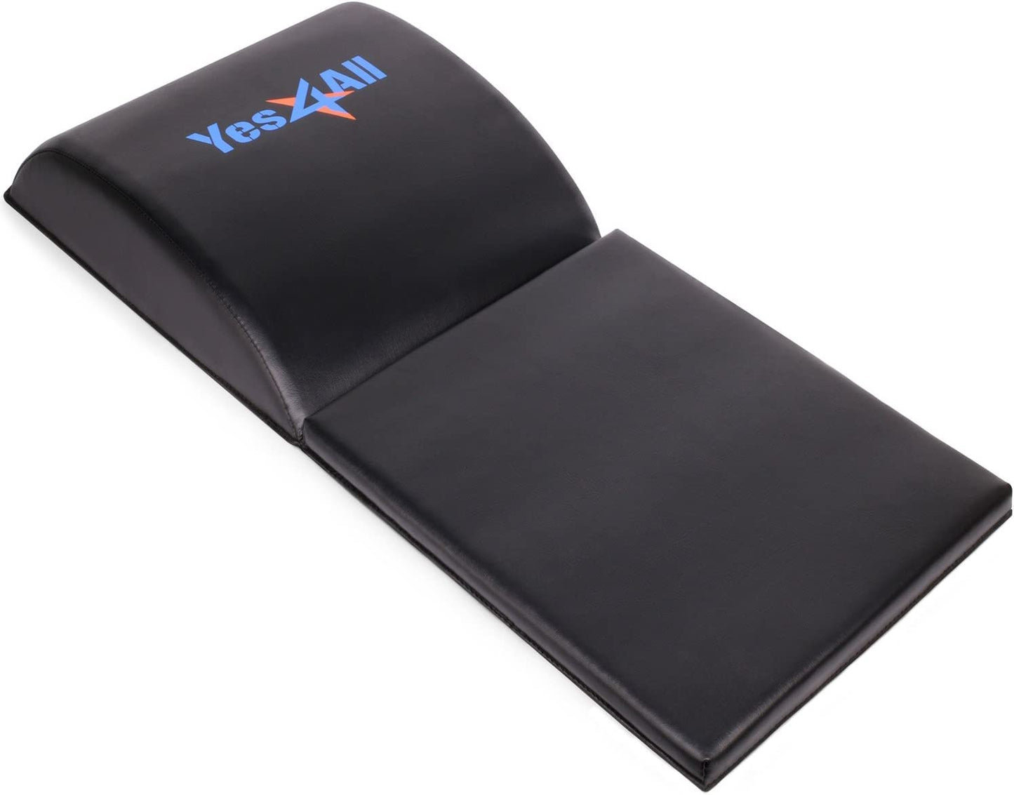 Yes4All Abdominal Exercise Pads, Foldable Ab Workout Equipment for Home Gym Core Training & Back Stretching, Sit Up Mat for Floor Exercises with Tailbone, Black