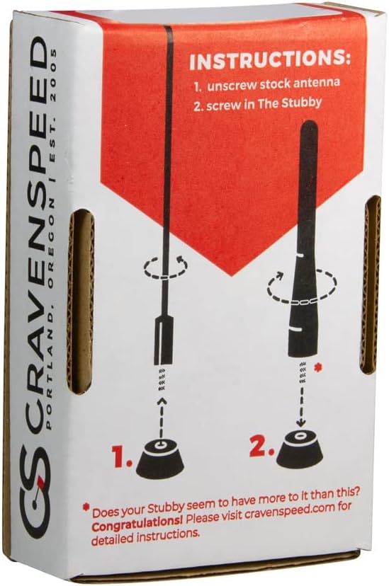 CravenSpeed 2 inches Stubby Jr Antenna Replacement Compatible with BMW Convertibles | | Short Antenna | Made in The USA