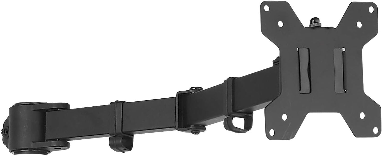 WALI (001ARM), Single Monitor Arm, Fully Adjustable Pole Mount Bracket for Monitor Mounting System Black