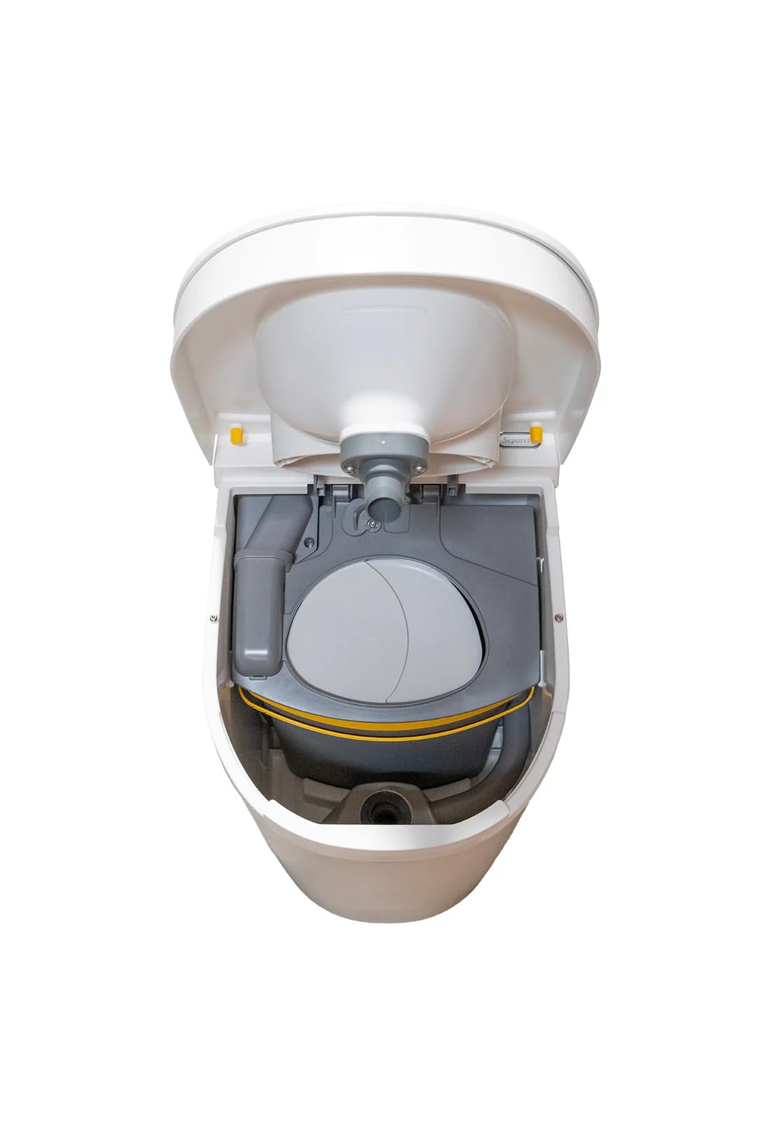Separett Tiny Self-Contained Urine-Separating Compost Toilet | Built-in Urine Container with Emptying Sensor | No Additives or Mixing Needed | for Vans, RVs, Cabins, and Boats