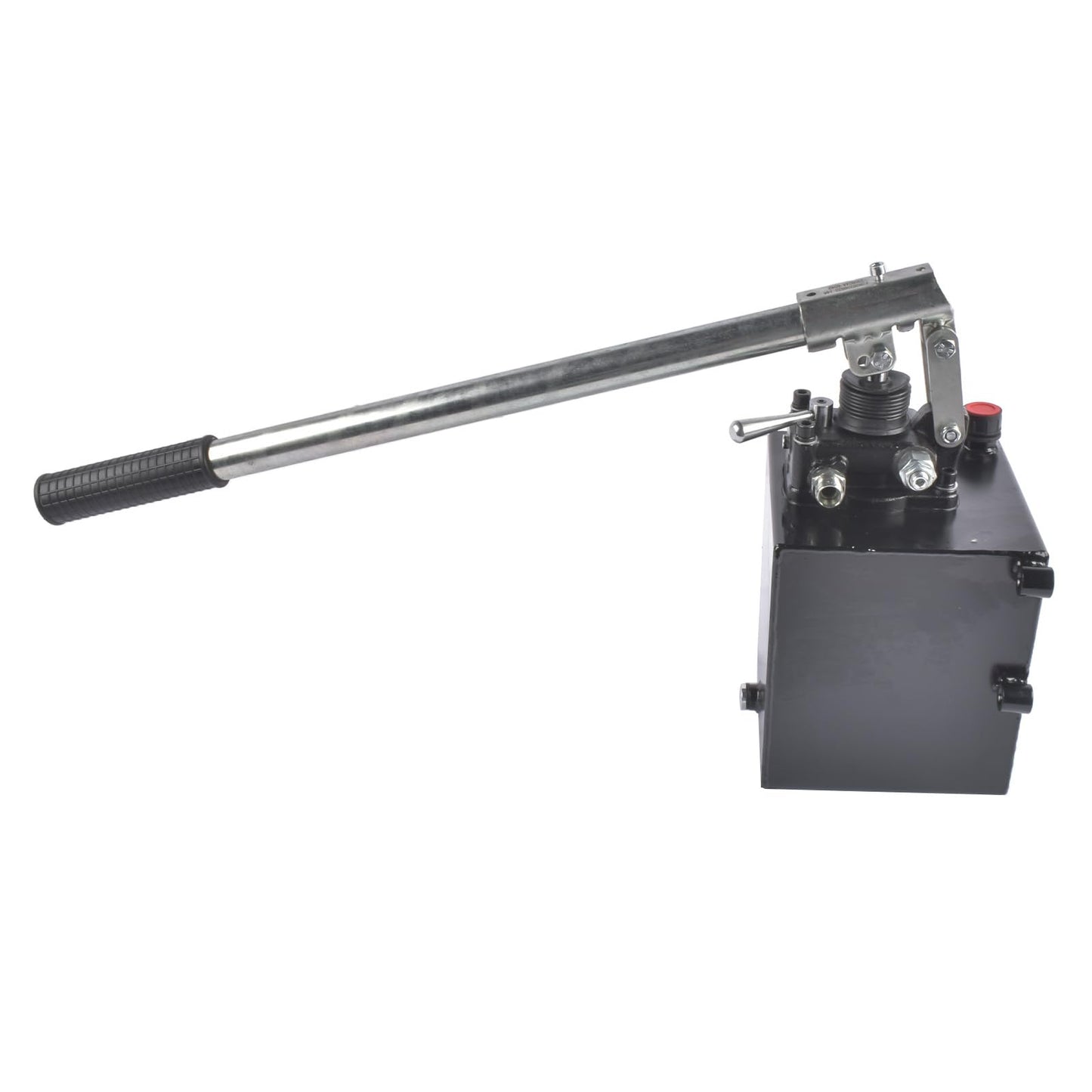 Double Acting Hydraulic Hand Pump, 3600 PSI & 1.5 CID, Hand Operated Hydraulic Pump with 5 Quart Tank and Changeover Valve, 3/8" NPT Ports Portable Hydraulic Power for Equipment Maintenance Vahaha