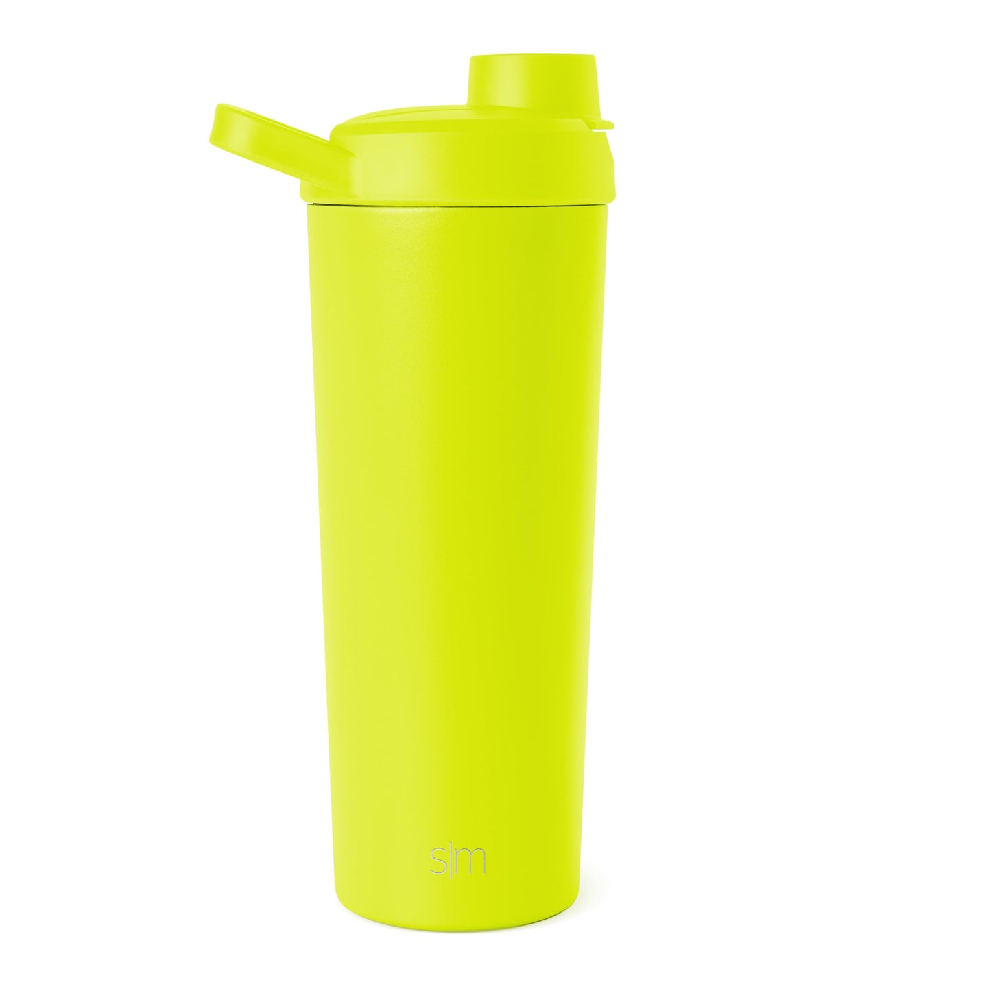 Simple Modern Stainless Steel Shaker Bottle with Ball 24oz | Metal Insulated Cup for Protein Mixes, Shakes and Pre Workout | Rally Collection | Chartreuse