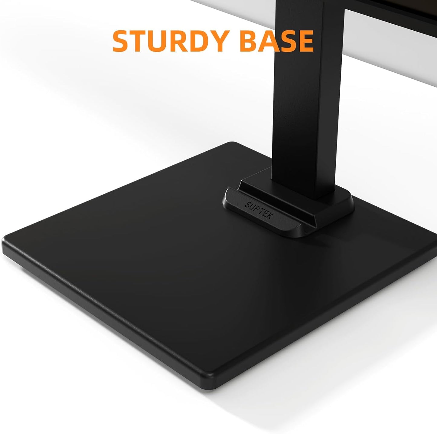 suptek 13 36Inch Adjustable,50,75 100mm Dual Monitor Stand with Base- Vertical Stack Screen Free-Standing Monitor Riser