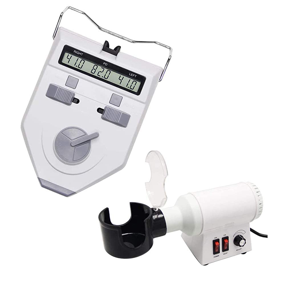 Huanyu Optical Digital Pupilometer 45-82mm PD Meter+70-130℃ Frame Warmer Eyeglass Frame Heater