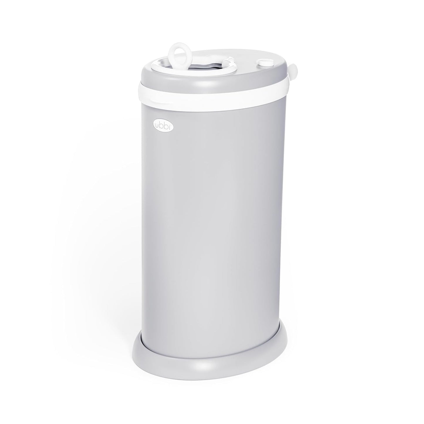 Ubbi Stainless Steel Diaper Pail - Odor Locking Design, No Special Bags Needed | Award-Winning Gray