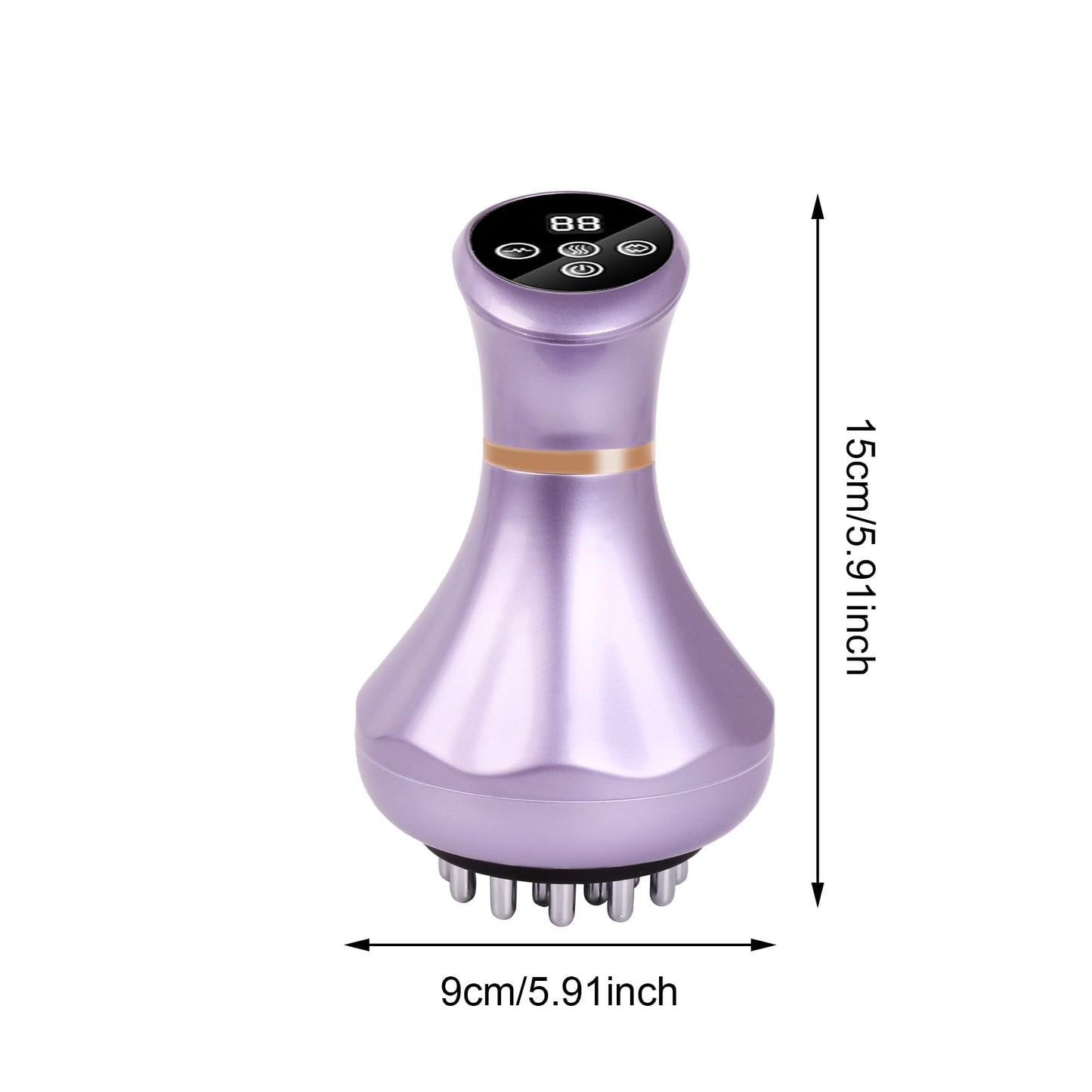 SHANOER 4-in-1 Lymphatic Drainage Massager - Anti Cellulite Massage Tool with Heating/Vibration/Red Light/Microcurrent,Body Sculpting Machine for Legs/Belly/Back/Hips/Reduce Stretch Marks & Cellulite