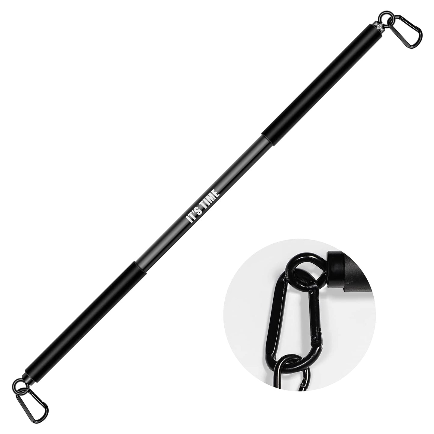 INNSTAR Cable Attachments for Gym, Heavy Cable Handles with Solid ABS Core Grips, D Handle Cable Attachment, Cable Machine Handles for Resistance Bands (Black Clips)