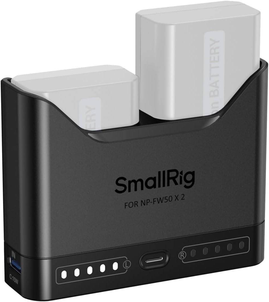 SMALLRIG NP-FW50 2h 11W A6000 A6100 A6300 A6400 ZV-E10 A7 A7S A7R A7SII A7RII A5000 A5100 ILCE-QX1 Battery Charger