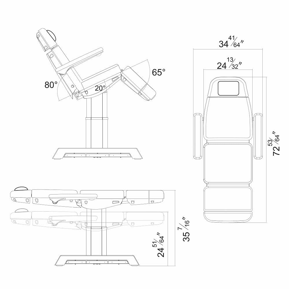 Dir Beauty Spa Medical Treatment Bed 4 Motor Electrical Facial Medical Spa Tables Sydney