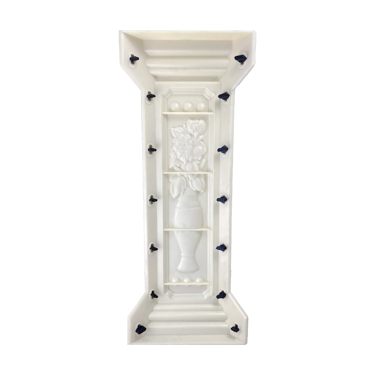 DIYUNIMOULD Concrete Balcony Mold, 26.78 Inches Balcony Spacing Column Mold for Garden Park Balcony Decoration (Chrysanthemum), White