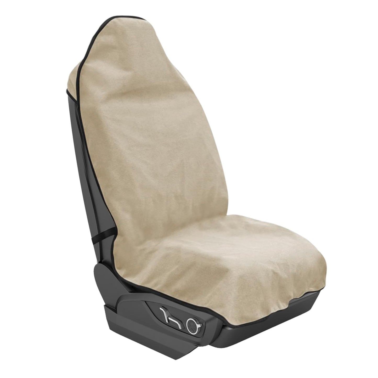 Rdxcv Car Towel Seat Cover, Waterproof Non-Slip Carseat Protector for Post Gym Workout Swimming Running, Sweatproof Front Seat Protective Cover Washable Pad for Cars Trucks SUVs (Beige)