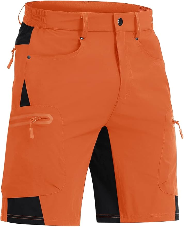 CRYSULLY Men's Hiking Cargo Shorts Outdoor Summer Lightweight Quick Dry Casual Shorts with 5 Pocket