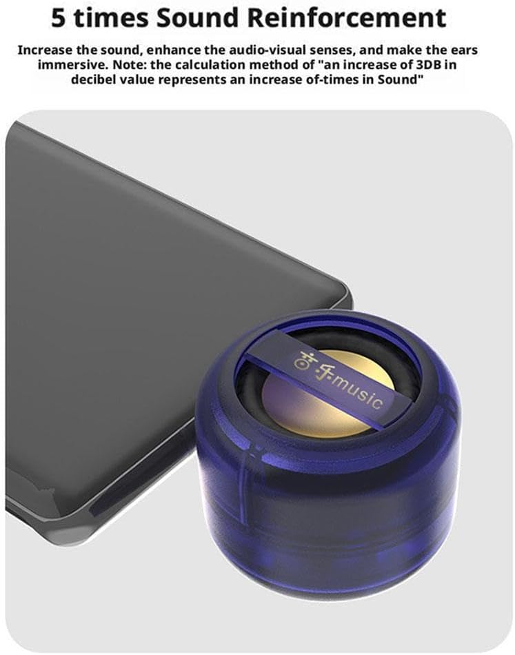 Generic 5X 3.5mm Mini Portable Speaker,Portable Speaker Amplifier,Plug & Play for Music/Calls,Portable Mobile Phones