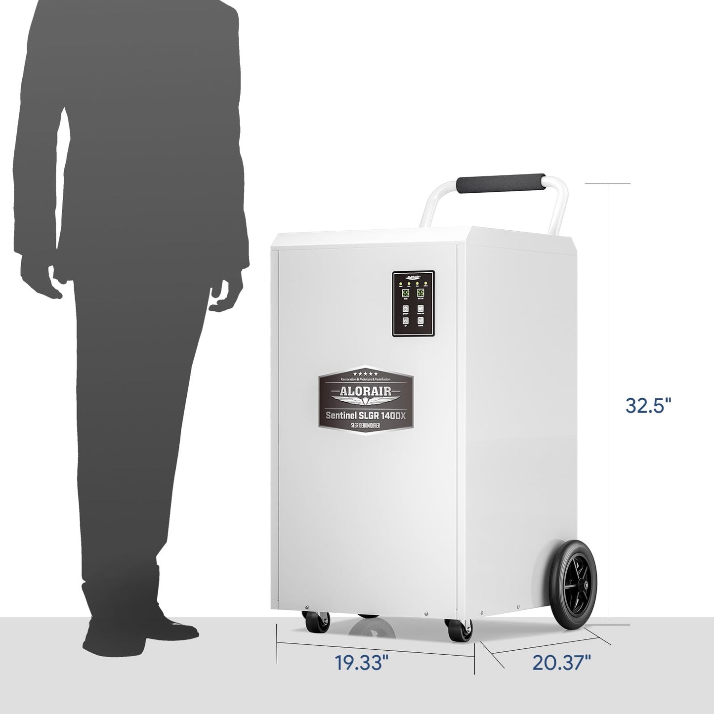 ALORAIR Commercial Dehumidifier 275 Pints with Drain Hose SLGR Tech High Efficient Industrial Dehu for Water Damage Restore, Basement, Warehouse, Home Use, Garage, 6 Years Limited Warranty
