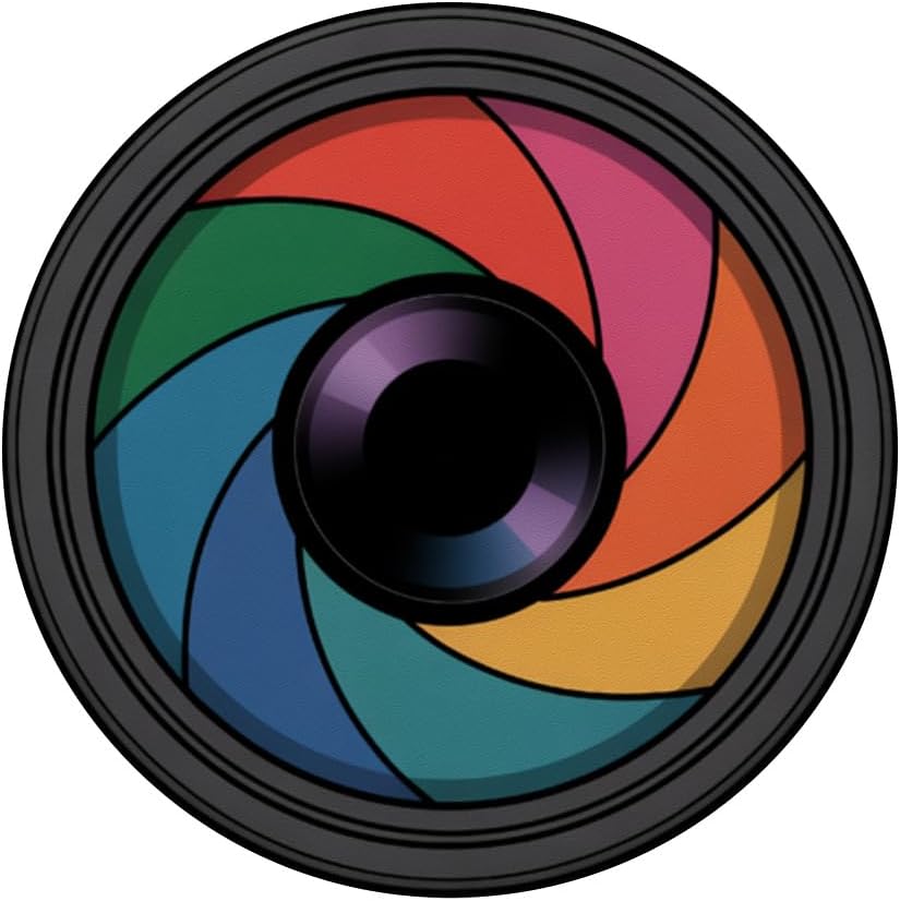 Creative Rainbow Aperture Photography Lens Colorful Camera Lens Aperture Photography PopSockets Adhesive PopGrip