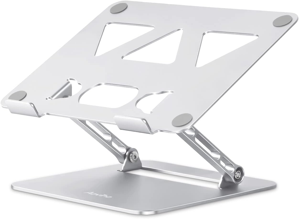 Aoviho 10-15.6 inch, Adjustable Laptop Stand for Desk,Portable Laptop Stand Holder and Riser,Foldable Aluminum Notebook