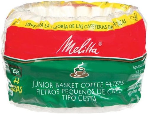Melitta Junior Coffee Filters - 200-Count, Perfect for 4-6 Cup Brewers | White (Pack of 3)