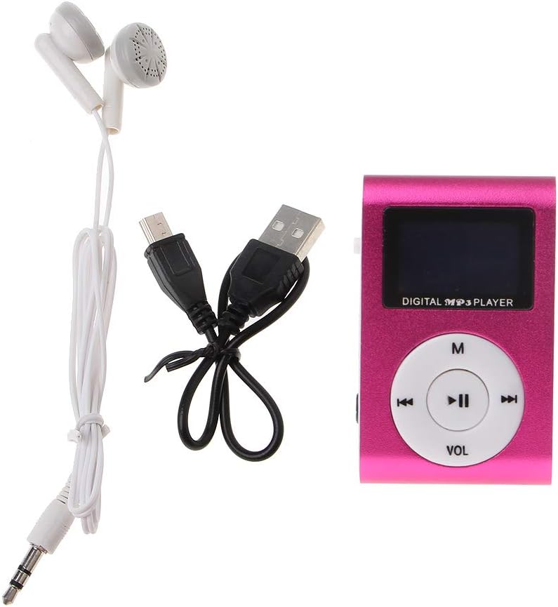 RTYUBV MX-801 MP3 Mini USB Metal Clip Micro SD TF Card Slot LCD Screen Music Player