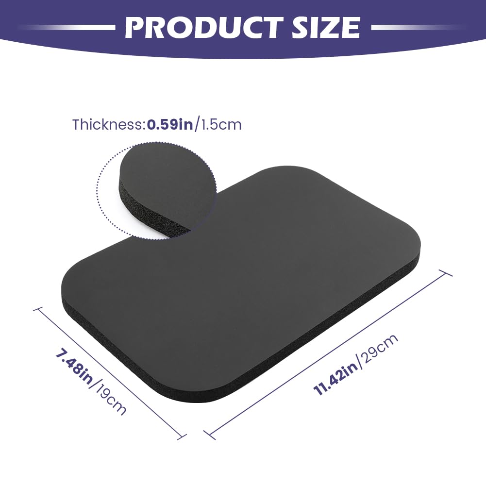 Yoga Knee Pad,High Density Foam NBR Material Yoga Knee Cushion,Clear Up Pain During Exercise,Exercise Pads for Knees Elbows Wrist,Ideal for Pilates and Planks (Black,11.4x7.5x0.59inch)