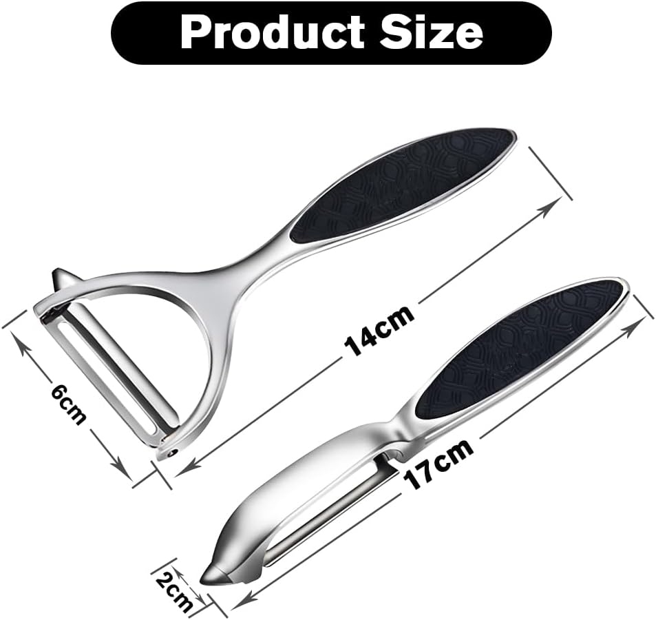 Skiennix Vegetable Peeler Set - Multi-Function Stainless Steel Kitchen Tools with Citrus Peelers | Y & I Shape Blades