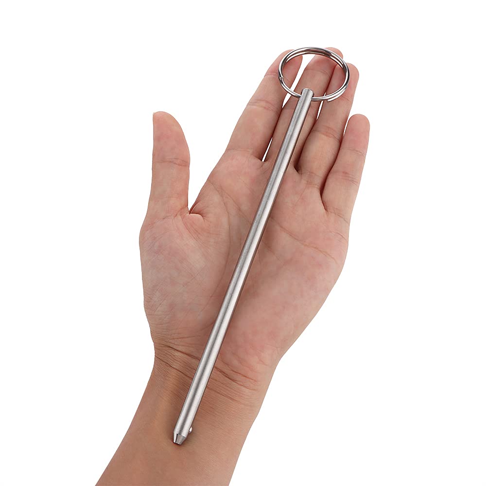 2 Pack Long Quick Release Pin, Diameter 0.236"(6mm), Usable Length 5-3/4"(146mm), Overall Length 6.3"(160mm), Full 316 Stainless Steel, Bimini Top Pin, Marine Hardware