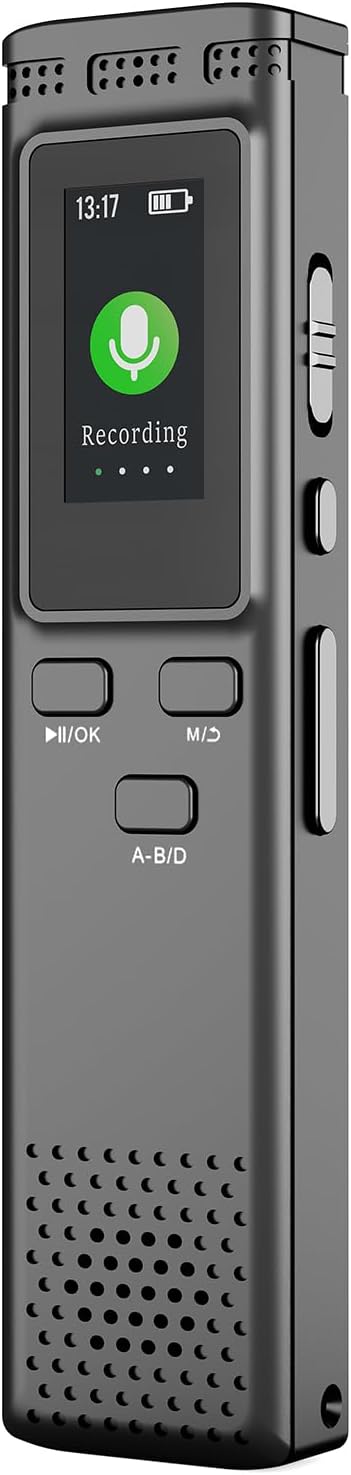 Haoyull 8/32/64GB MP3 Portable Digital Voice Recorders with Noise Reduction, USB Charging, Playback for Lectures