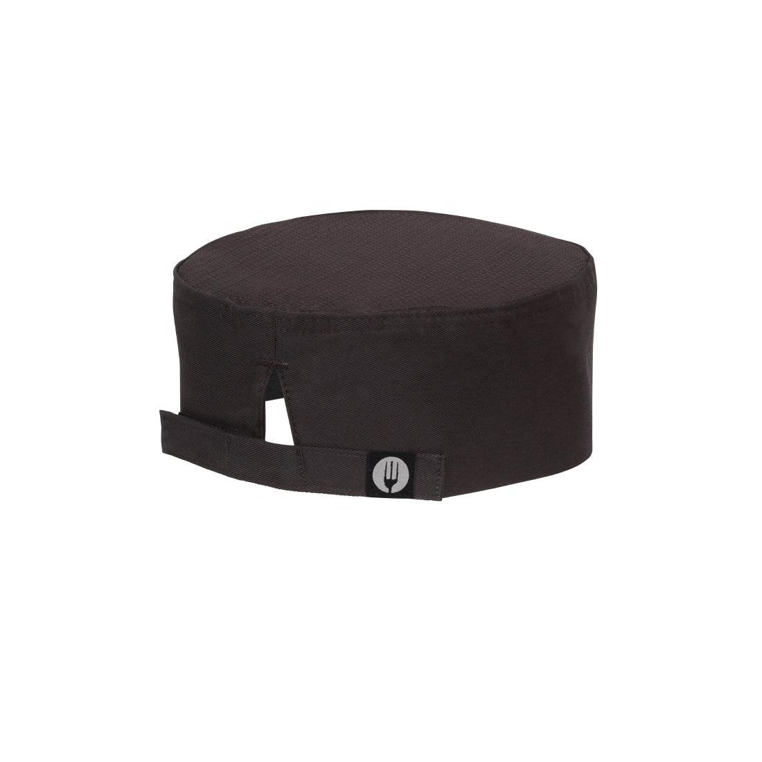 Chef Works Unisex Colored Chef Beanie, Black, Small/Medium