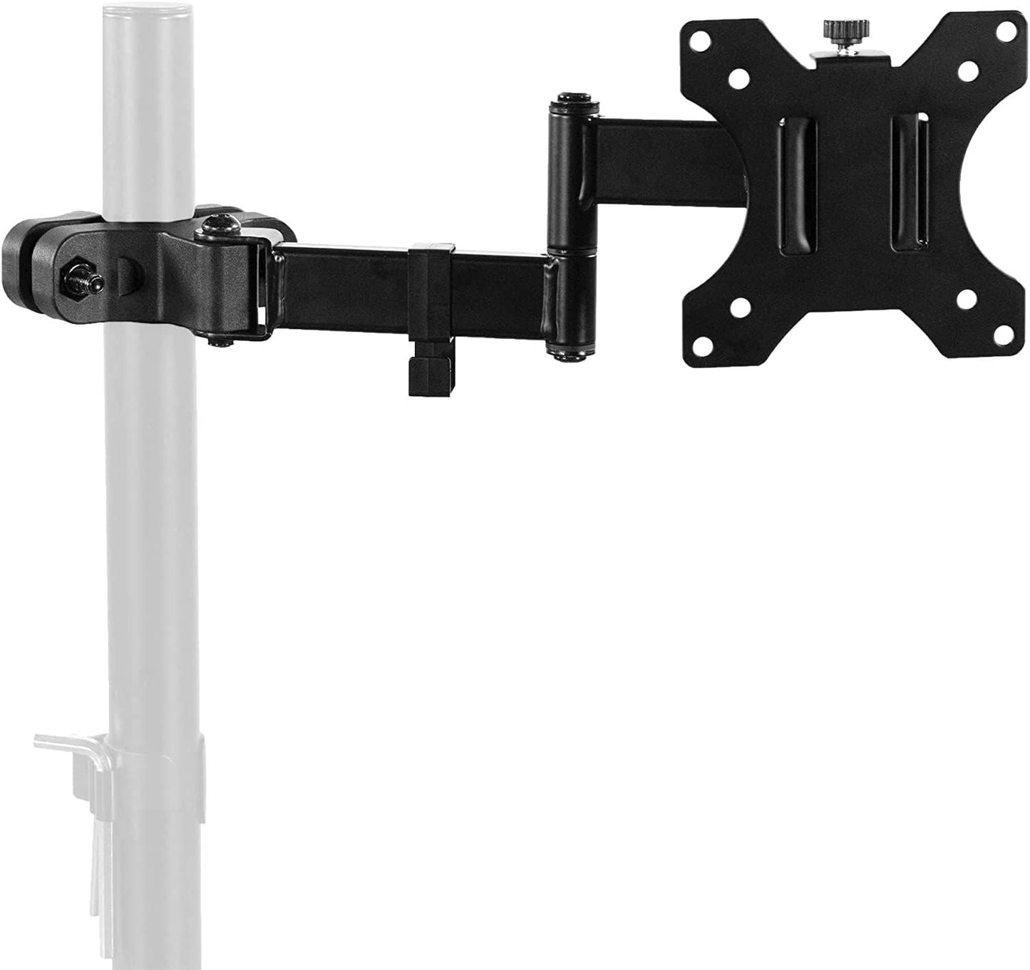 Amer 75mm 100mm 17 32 inch PM111 Universal Full Motion Pole Mount Monitor Arm with Removable and VESA Plate, Fits