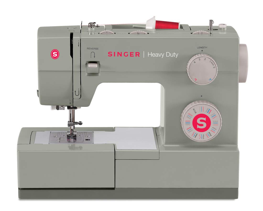 SINGER | Heavy Duty 4452 Sewing Machine, Gray + SINGER Machine Carrying Case, Black