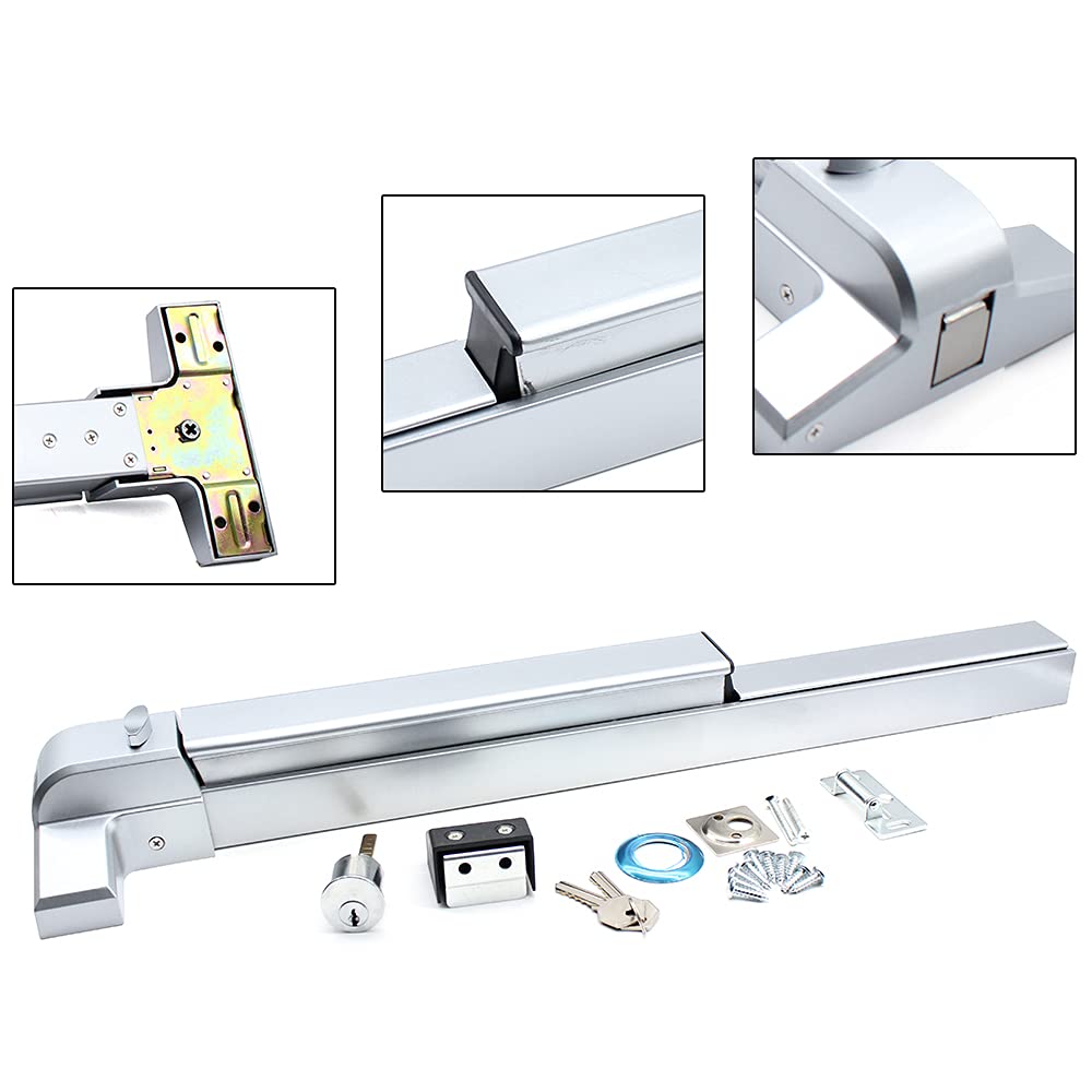Futchoy Door Push Bar Panic Exit Device Lathe Push Heavy Duty Hardware Latch Fireproof Emergency Lock Commercial Single Door
