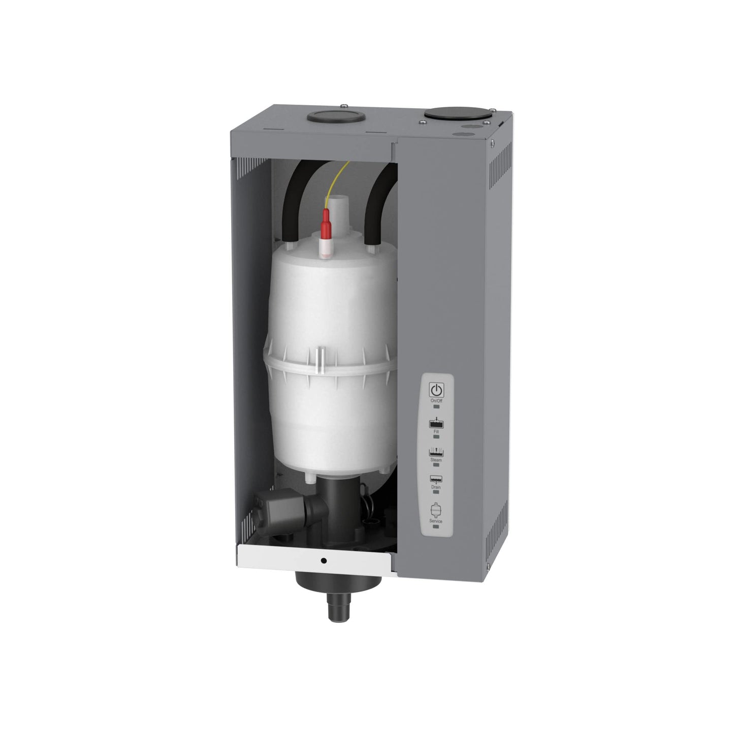 AprilAire 865 Whole-House Steam Humidifier, Manual Steam Humidifier with Wall Mount Fan, Whole-House Humidifier for Homes without HVAC Duct System up to 10,300 Sq. Ft., White