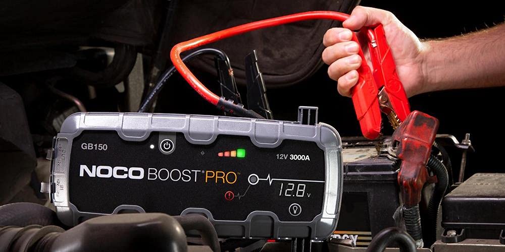 NOCO Boost GB150: 3000A UltraSafe Jump Starter – 12V Lithium Battery Booster Pack, Portable Jump Box, Power Bank & Jumper Cables - for 9.0L Gas and 7.0L Diesel Engines