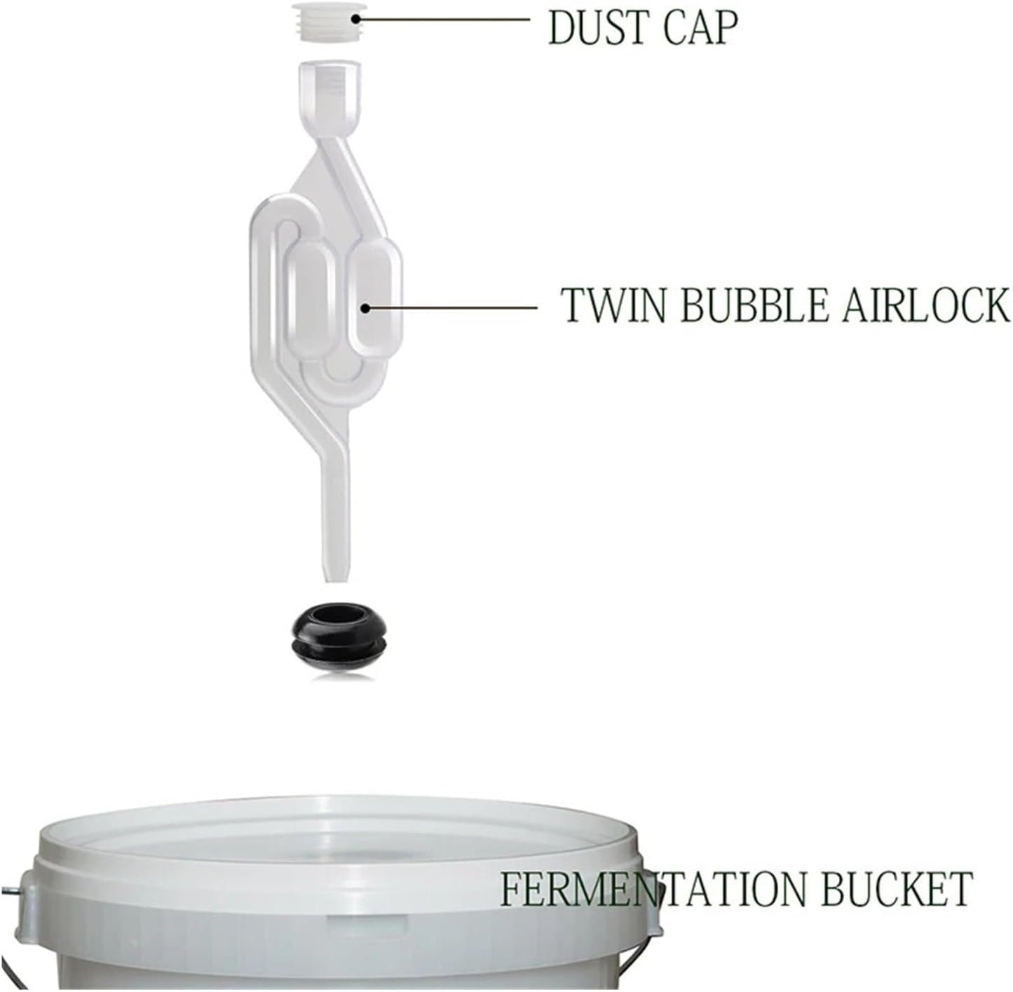 DOUDOUSUN Wires and Cables Home Brewing Airlock Carboys & Fermenters Seal Valve Fermentation Wine Making Tools Food