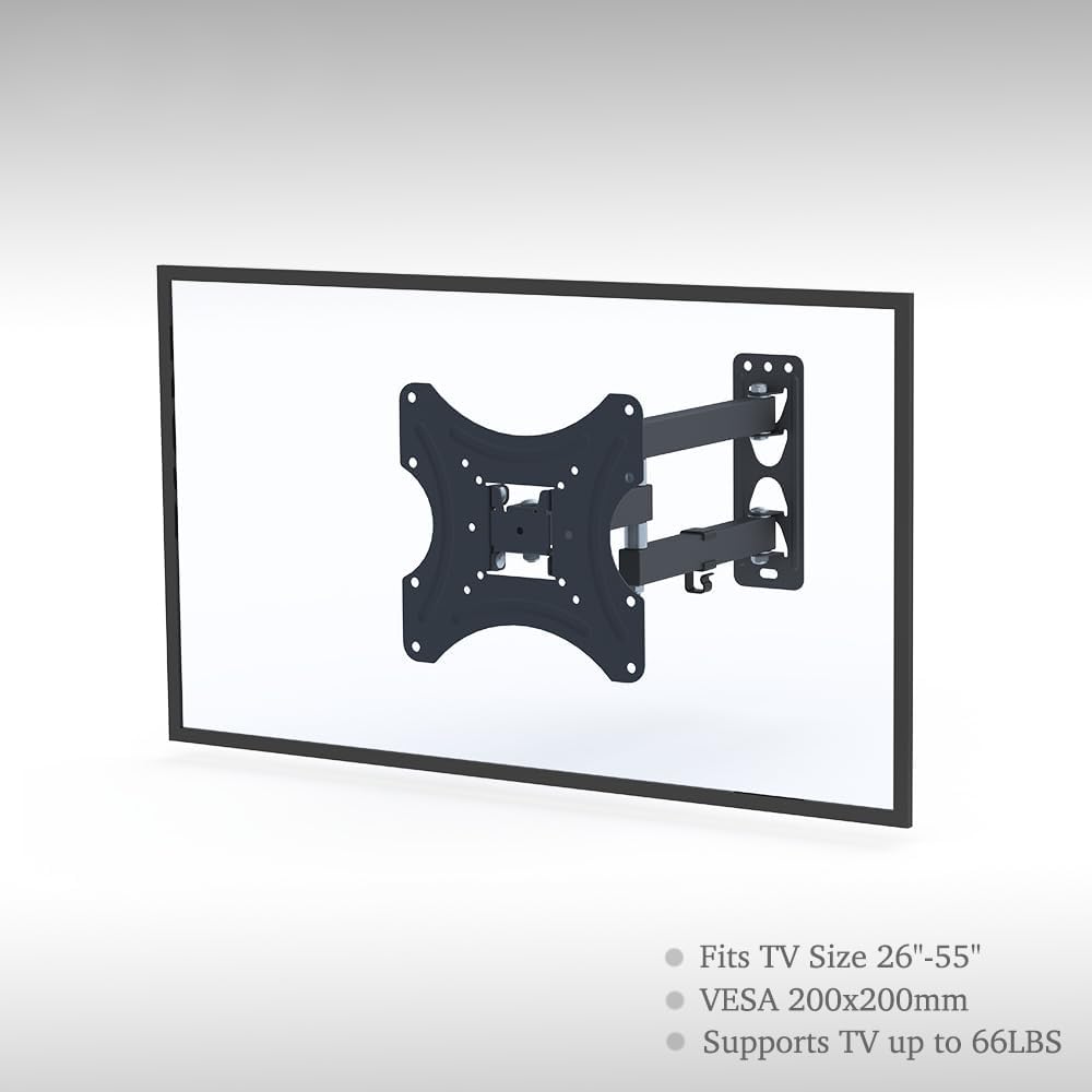 Generic 26-50" Adjustable Wall Mount Bracket Rotatable TV Stand with Spirit Level
