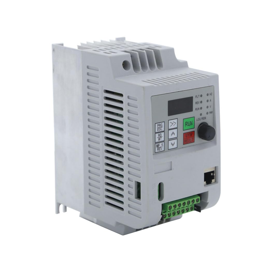 CNweiken Variable Frequency Drive, AC 220V/0.75KW 1.5KW 2.2KW 4KW 5.5KW 7.5KW VFD Inverter Frequency Converter for Spindle Motor Speed Regulation (1 Phase Input and 3 Phase Output) (220V 1.5KW)