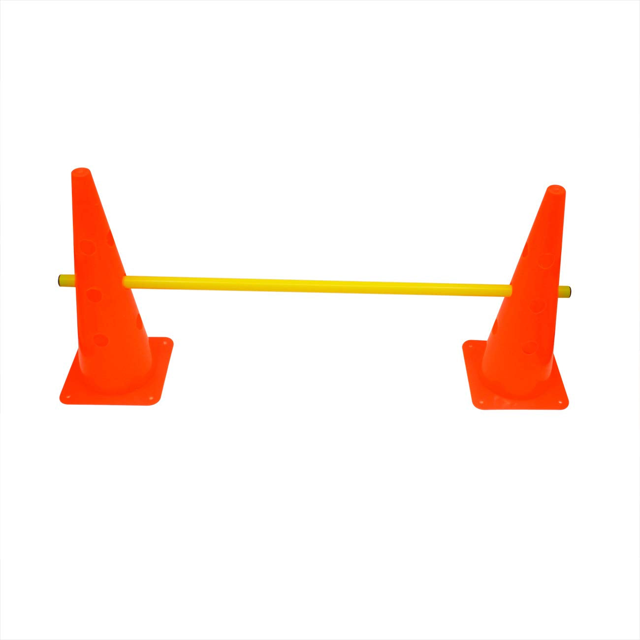 Trademark Innovations Agility Cone Hurdle Pole Set Training Equipment, Yellow