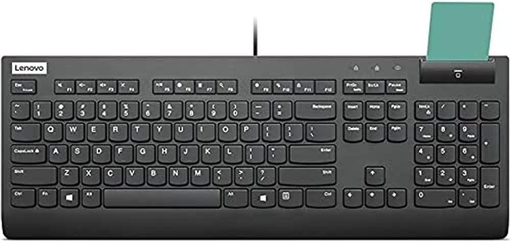 Lenovo Smartcard Wired Keyboard II - US English Layout, Compact Design
